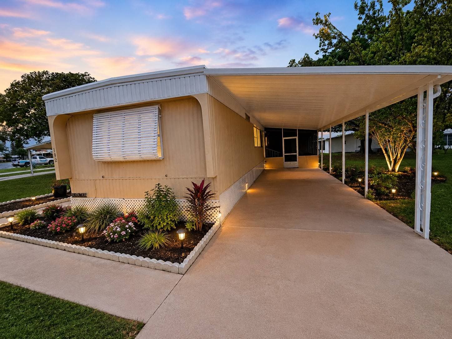 Car Port with digital landscape