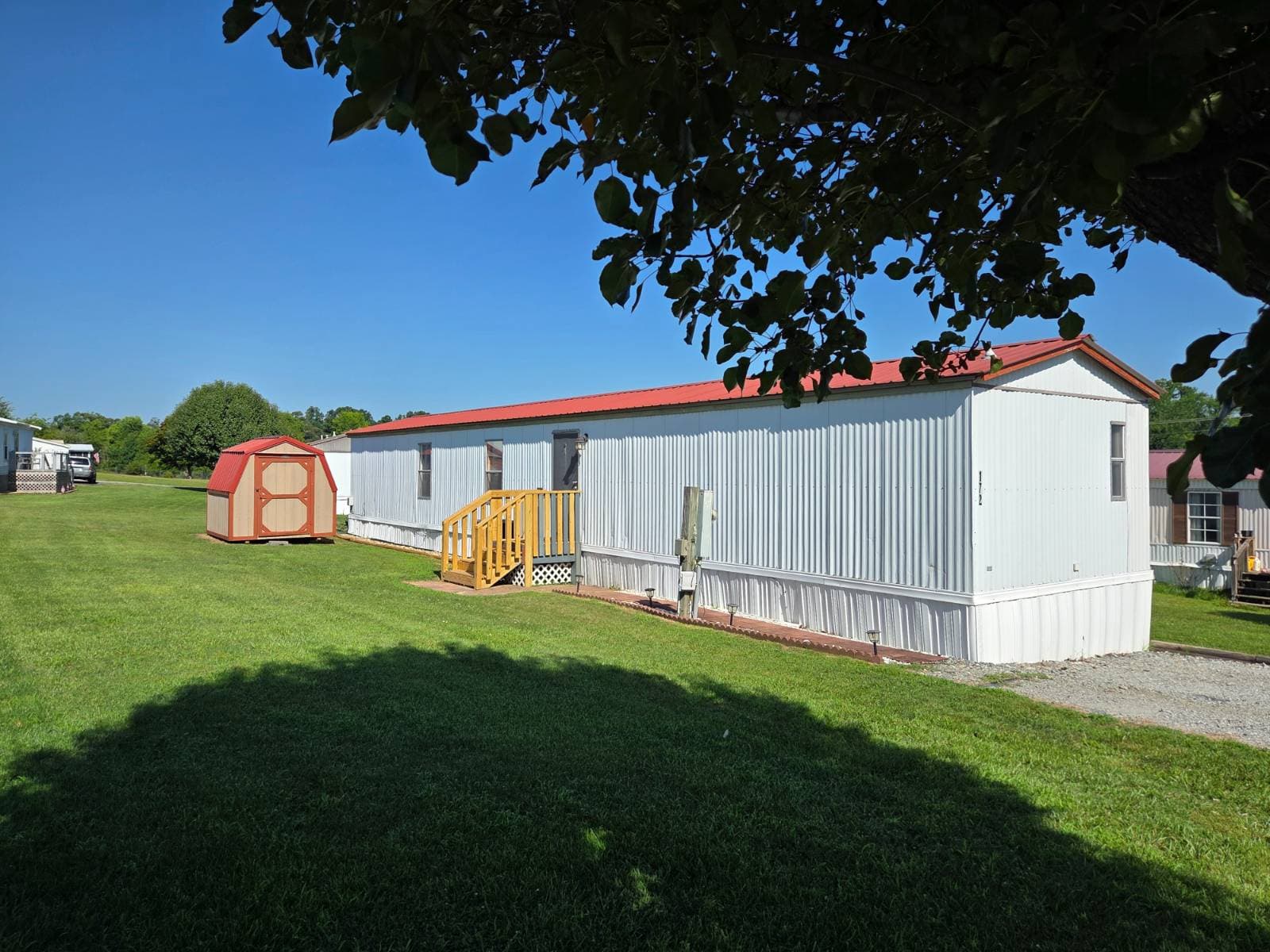 Front and shed