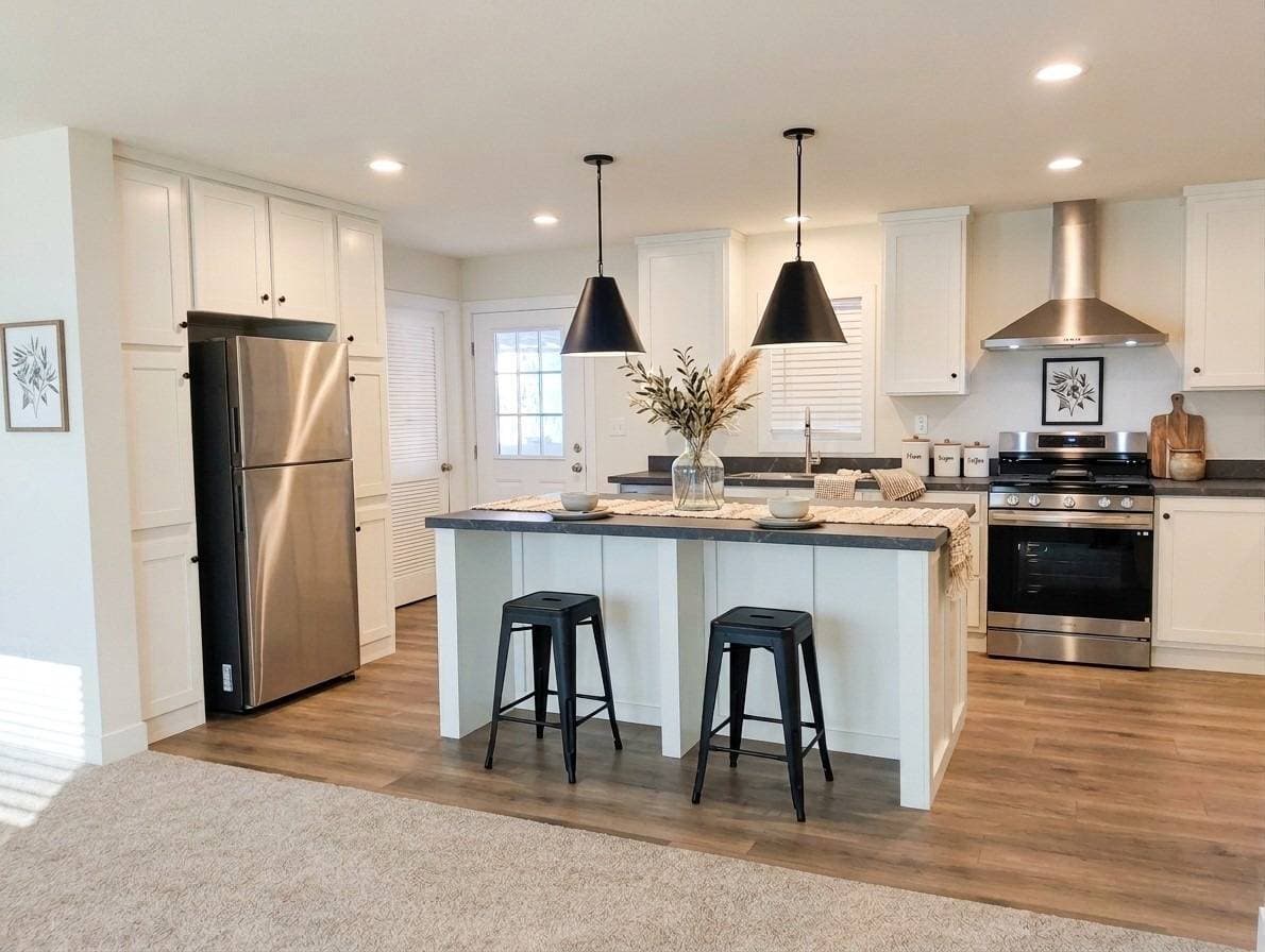 Kitchen with new appliances